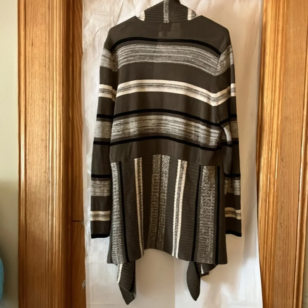 St John’s Bay Womens XL Long Sleeve Open Front Lightweight Cotton Knit Cardigan